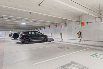 Centrally located parking garage